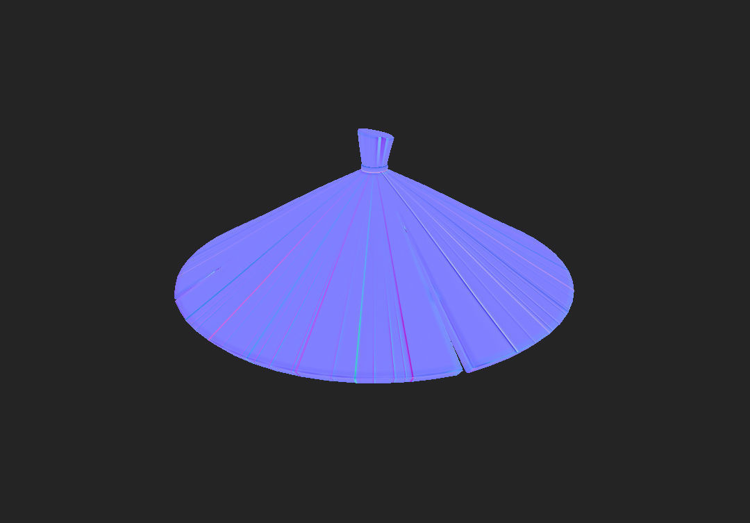 Chinese Conical Hat 3D model_8
