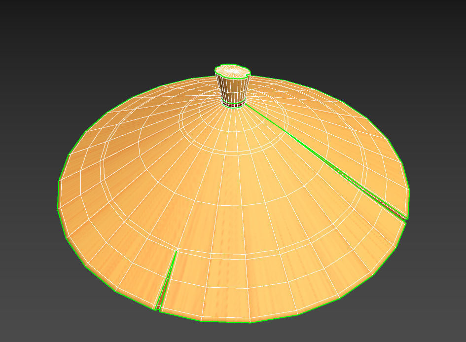 Chinese Conical Hat 3D model_19