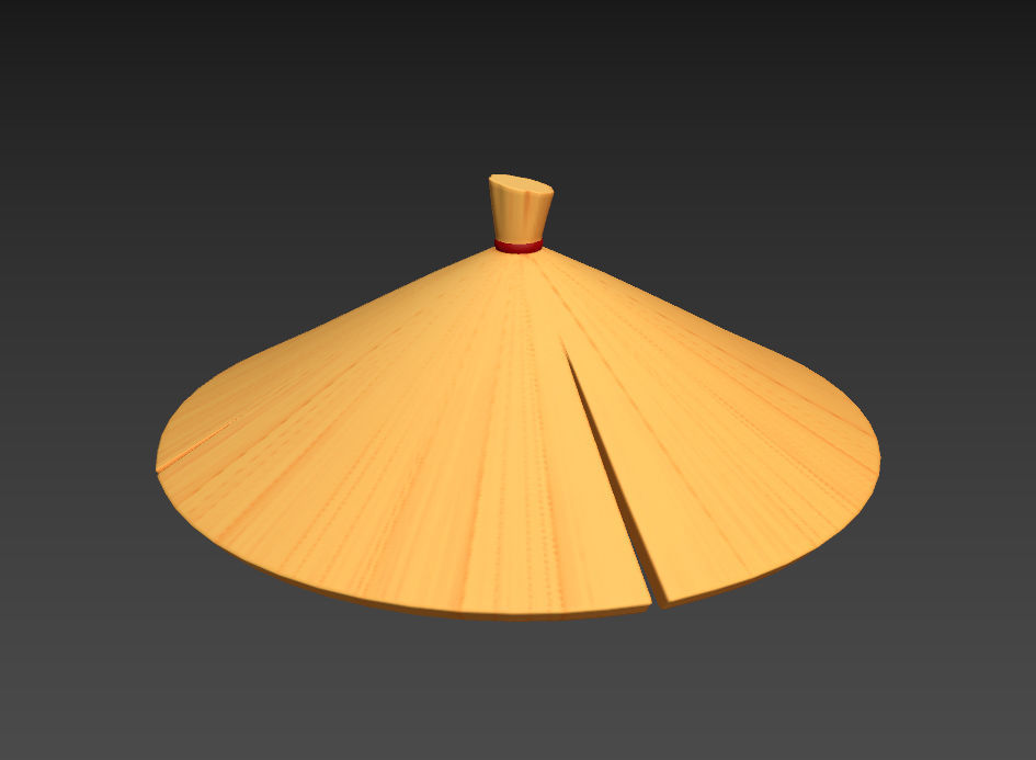 Chinese Conical Hat 3D model_13