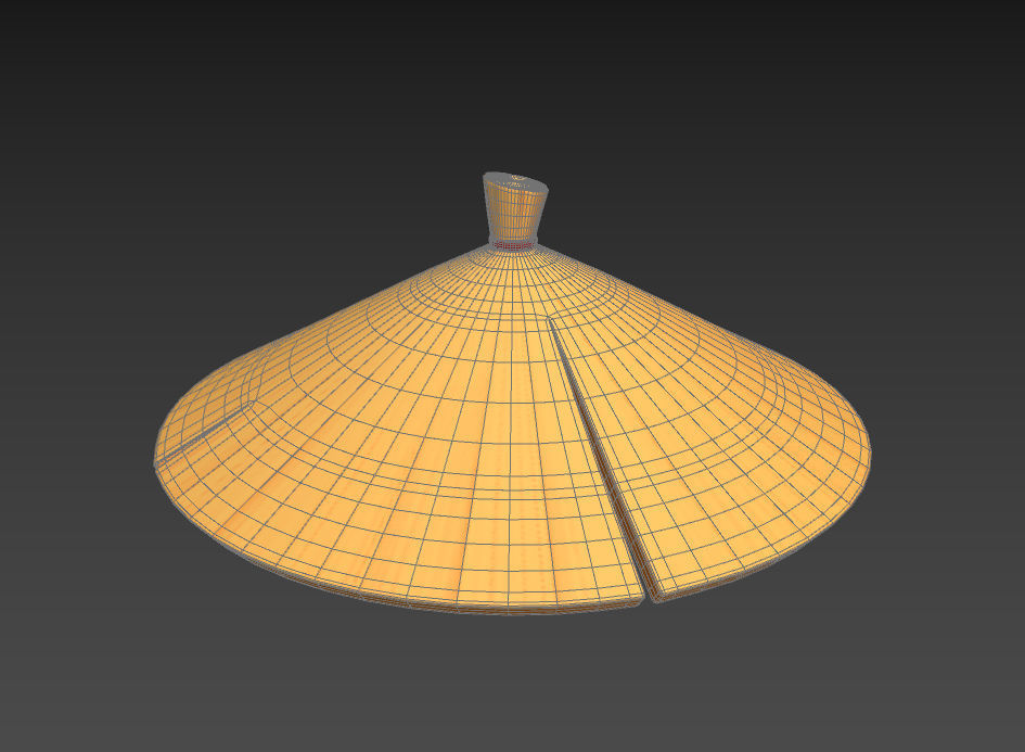 Chinese Conical Hat 3D model_15