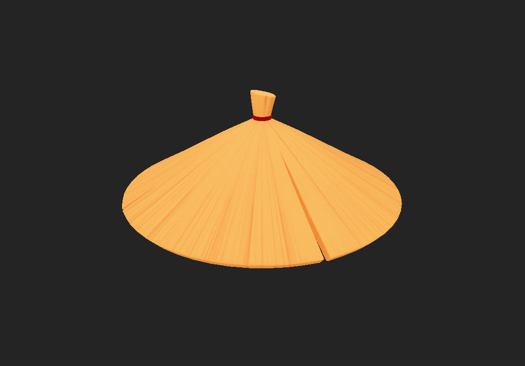 Chinese Conical Hat 3D model_7
