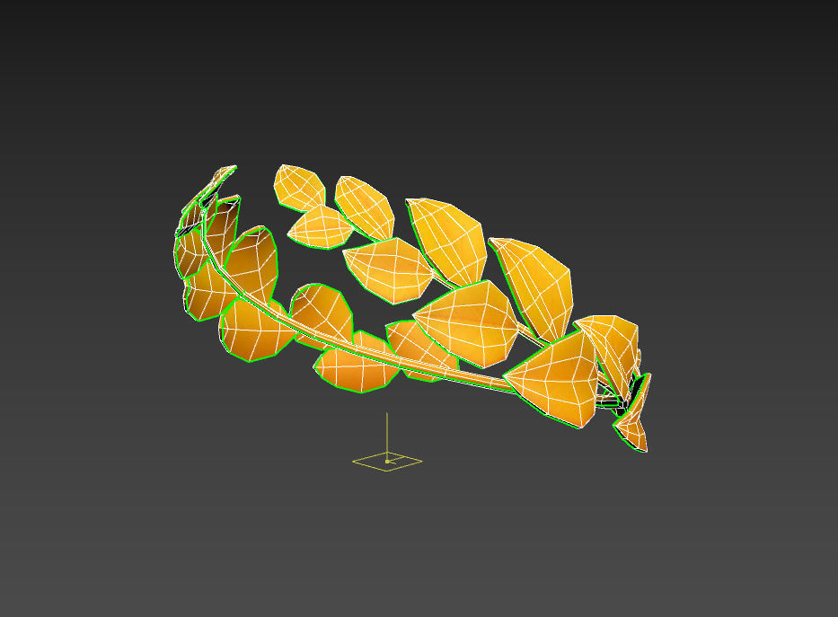 Gold Laurel Wreath 3D model_21
