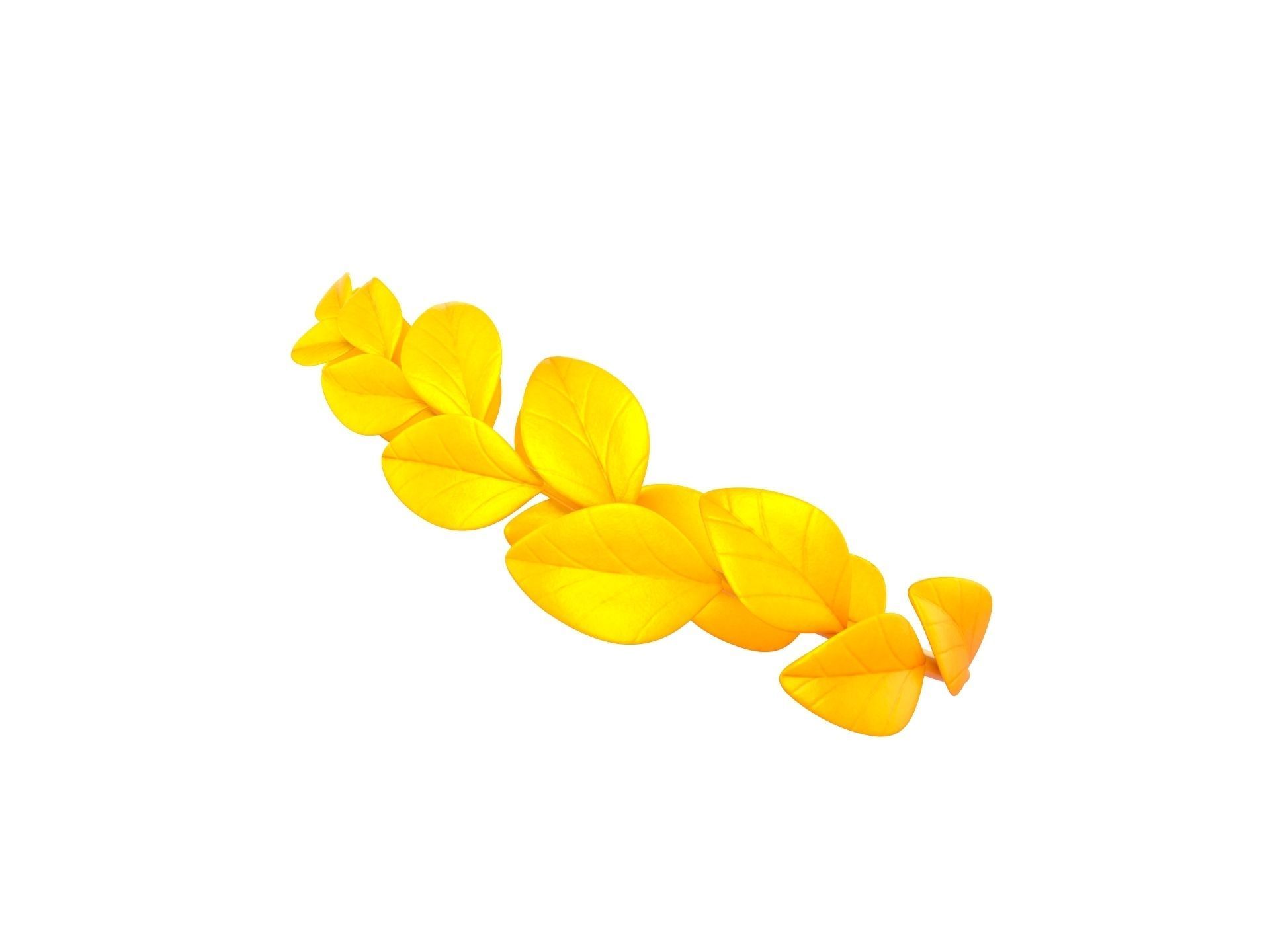 Gold Laurel Wreath 3D model_3