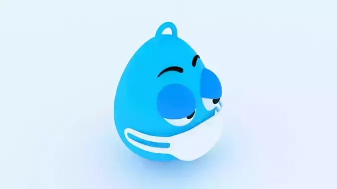 Mask Emoji KeyChain 3D print model