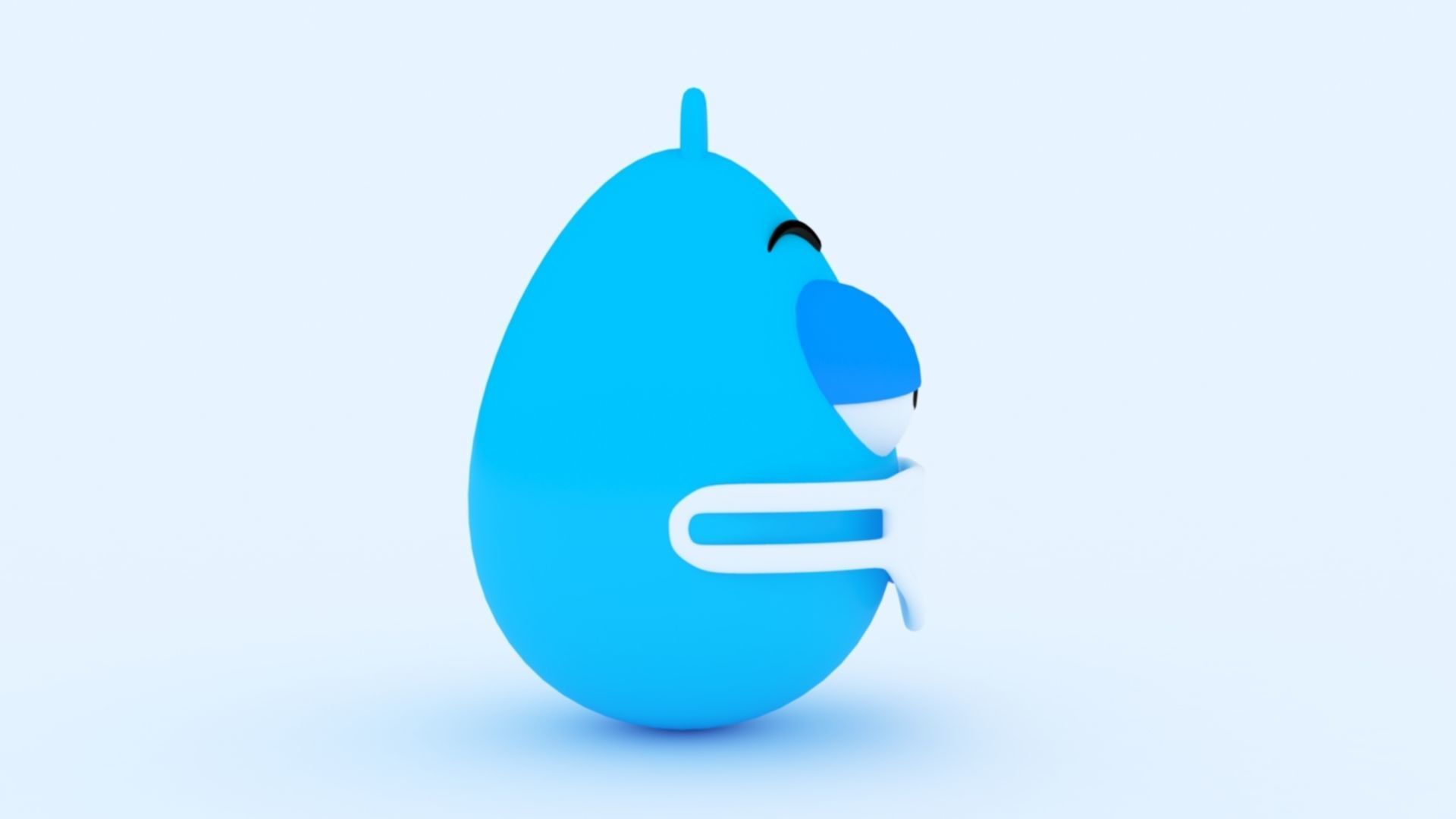 Mask Emoji KeyChain 3D print model_3