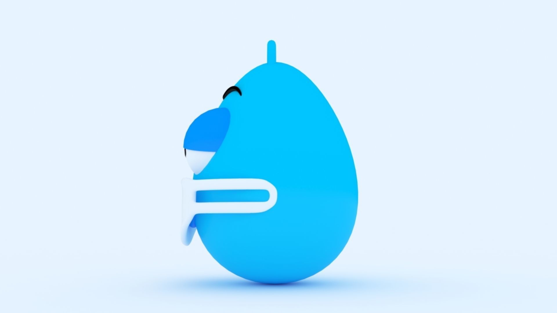 Mask Emoji KeyChain 3D print model_2