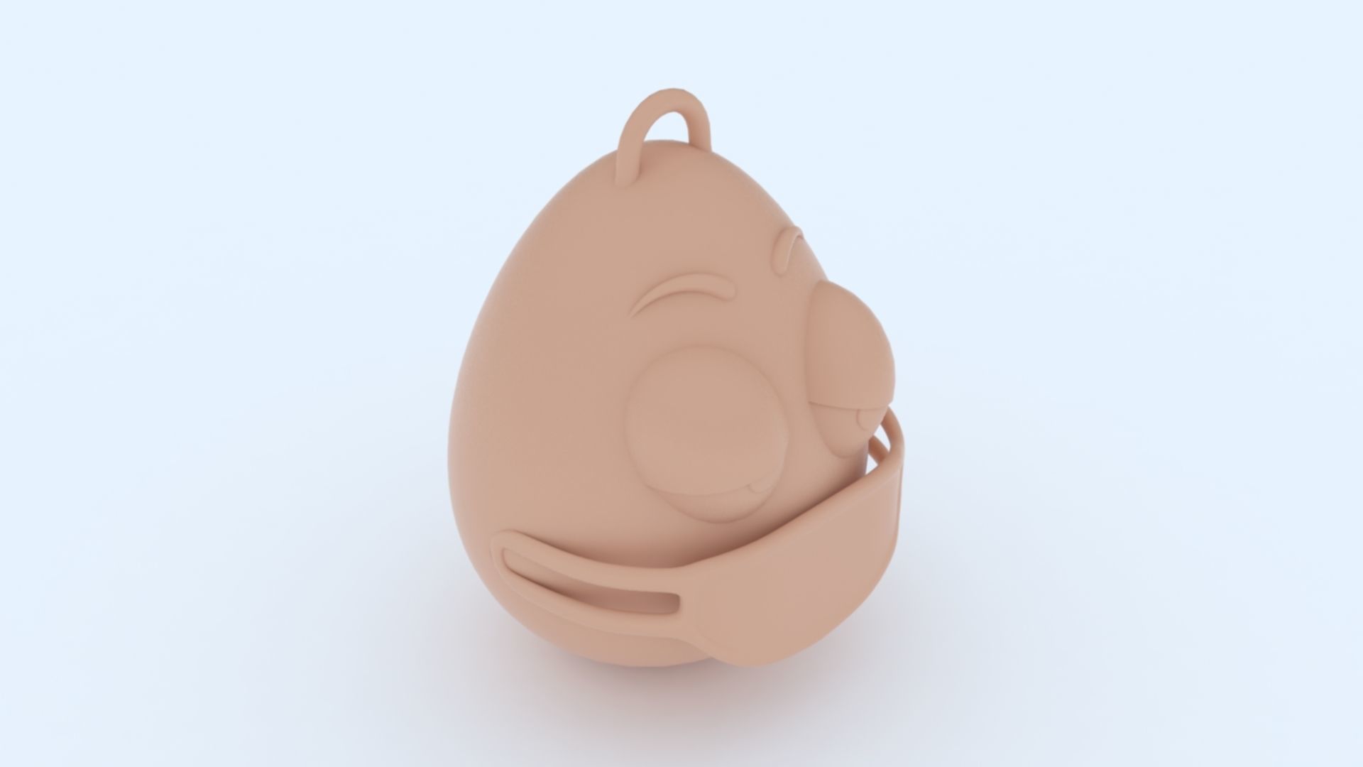 Mask Emoji KeyChain 3D print model_10