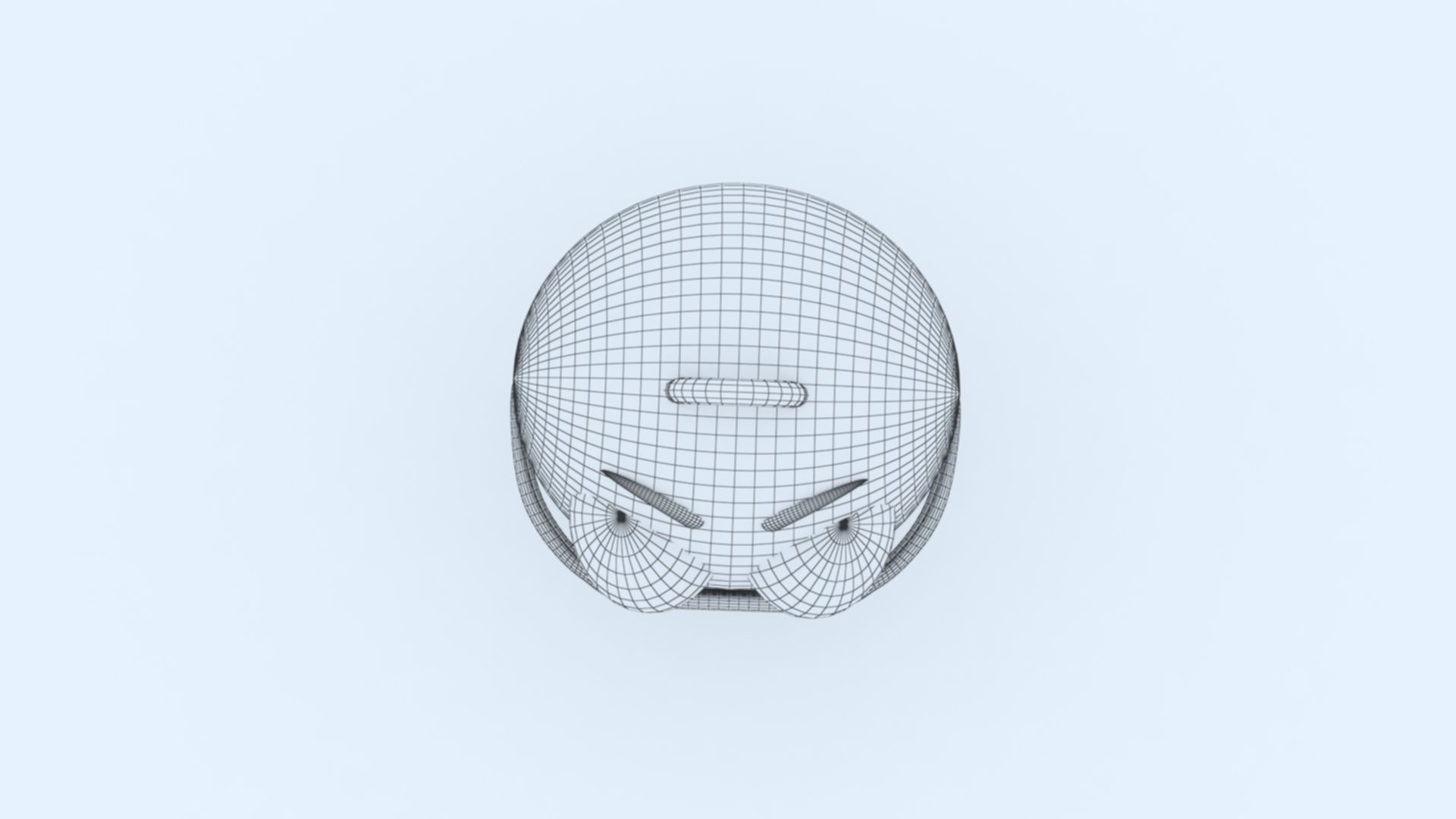 Mask Emoji KeyChain 3D print model_5