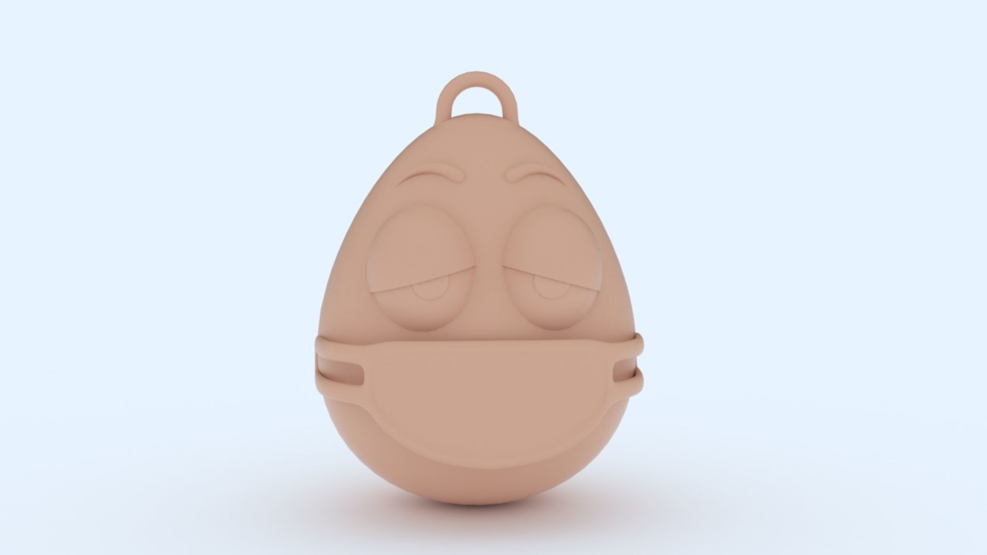 Mask Emoji KeyChain 3D print model_11