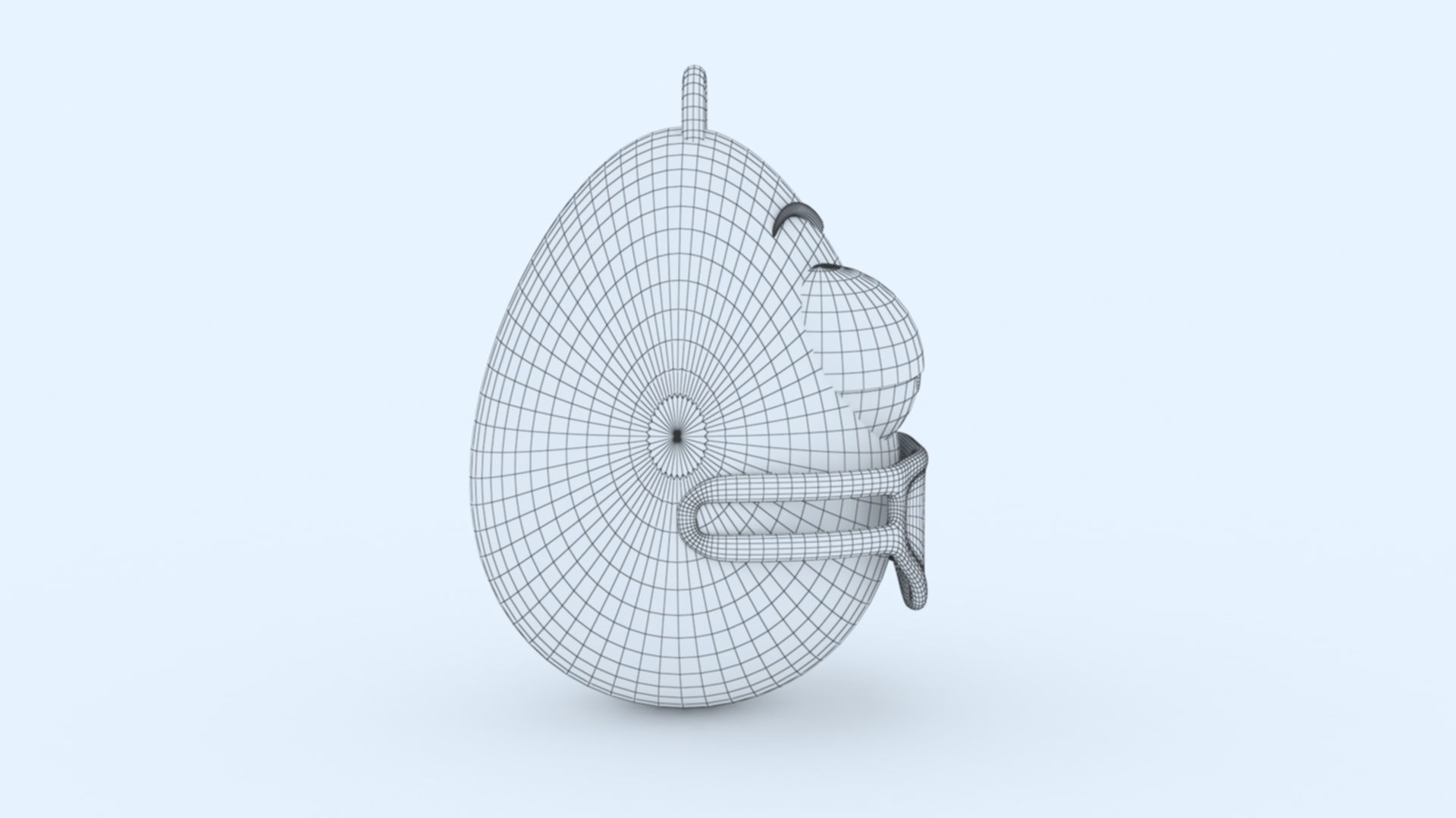 Mask Emoji KeyChain 3D print model_8