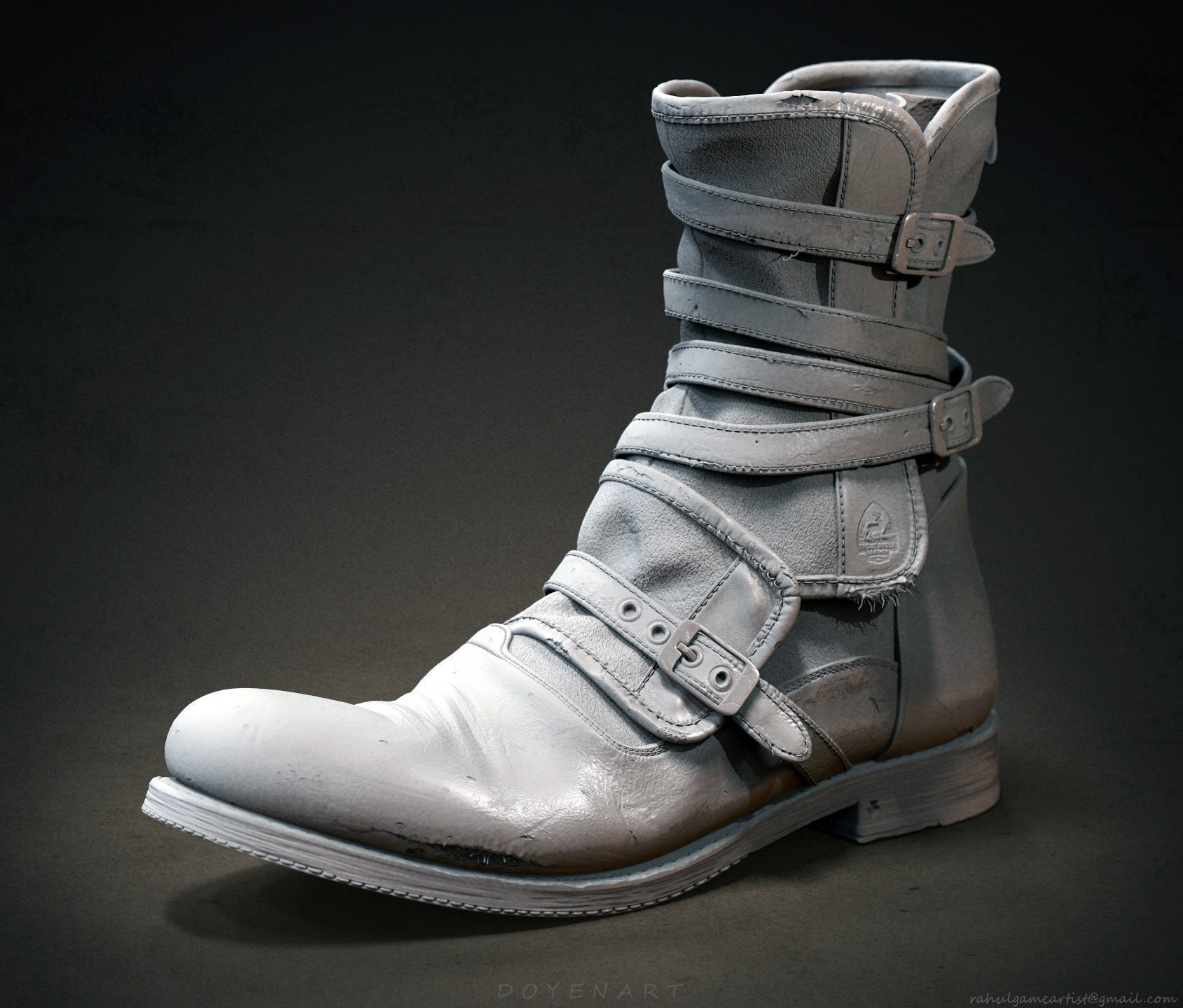 Leather Shoe sculpt 3D model_2