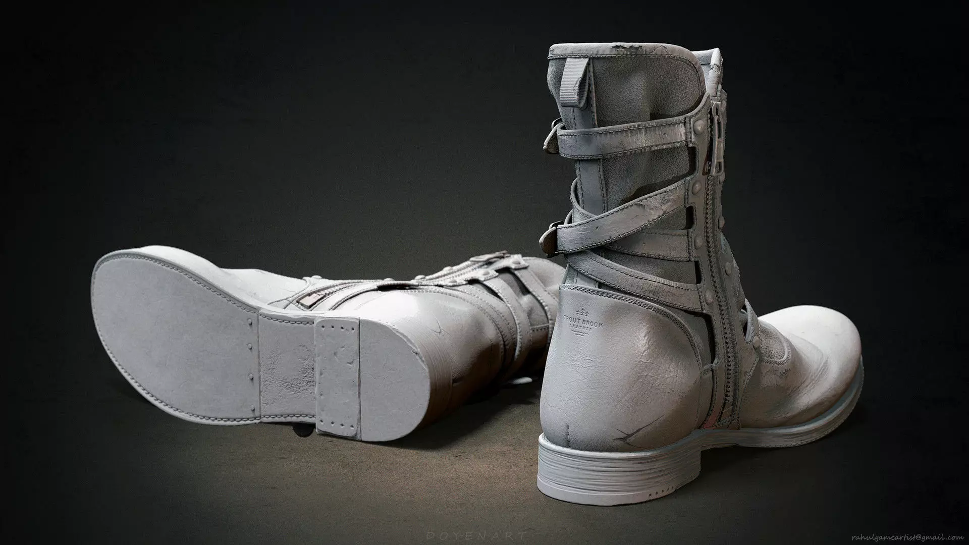 Leather Shoe sculpt 3D model_0