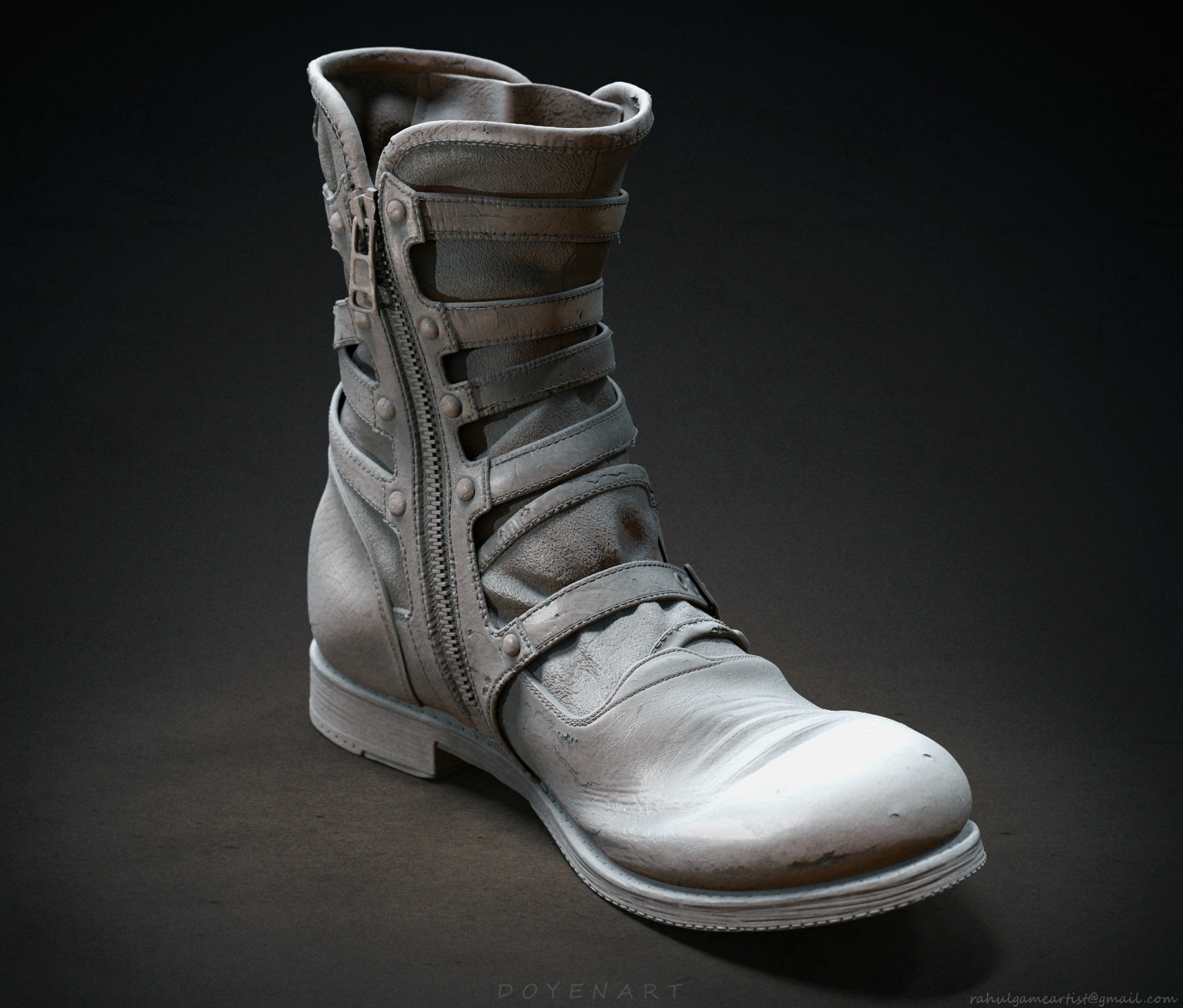 Leather Shoe sculpt 3D model_1