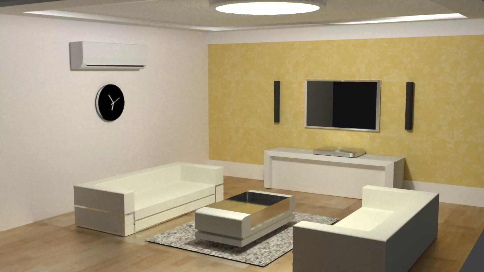 living room for blender its model render in cycles render  Free 3D model_0