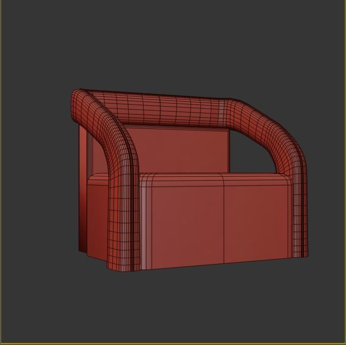 arm chair 3D model_4