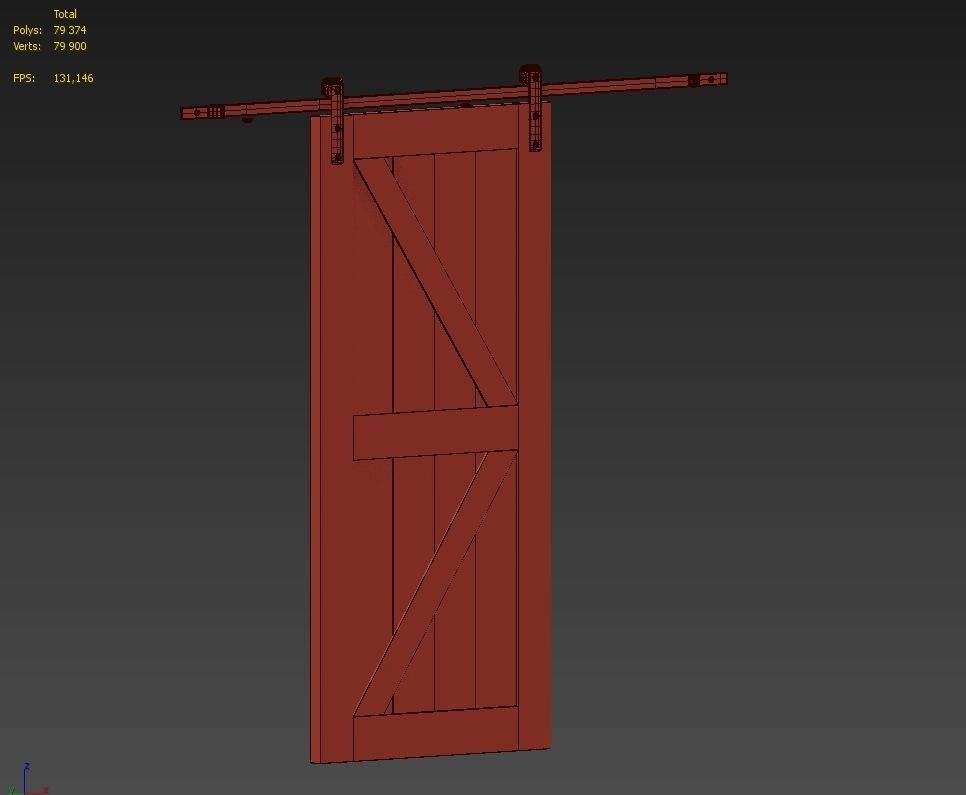 Merry Products Barn Door 3D model_4