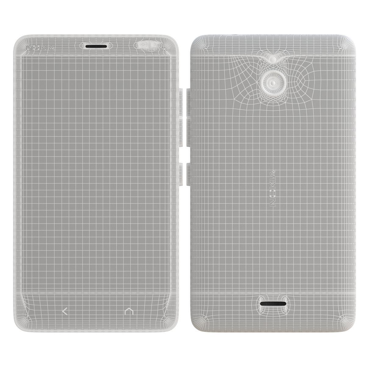 Nokia X2 Dual SIM yellow 3D model_12