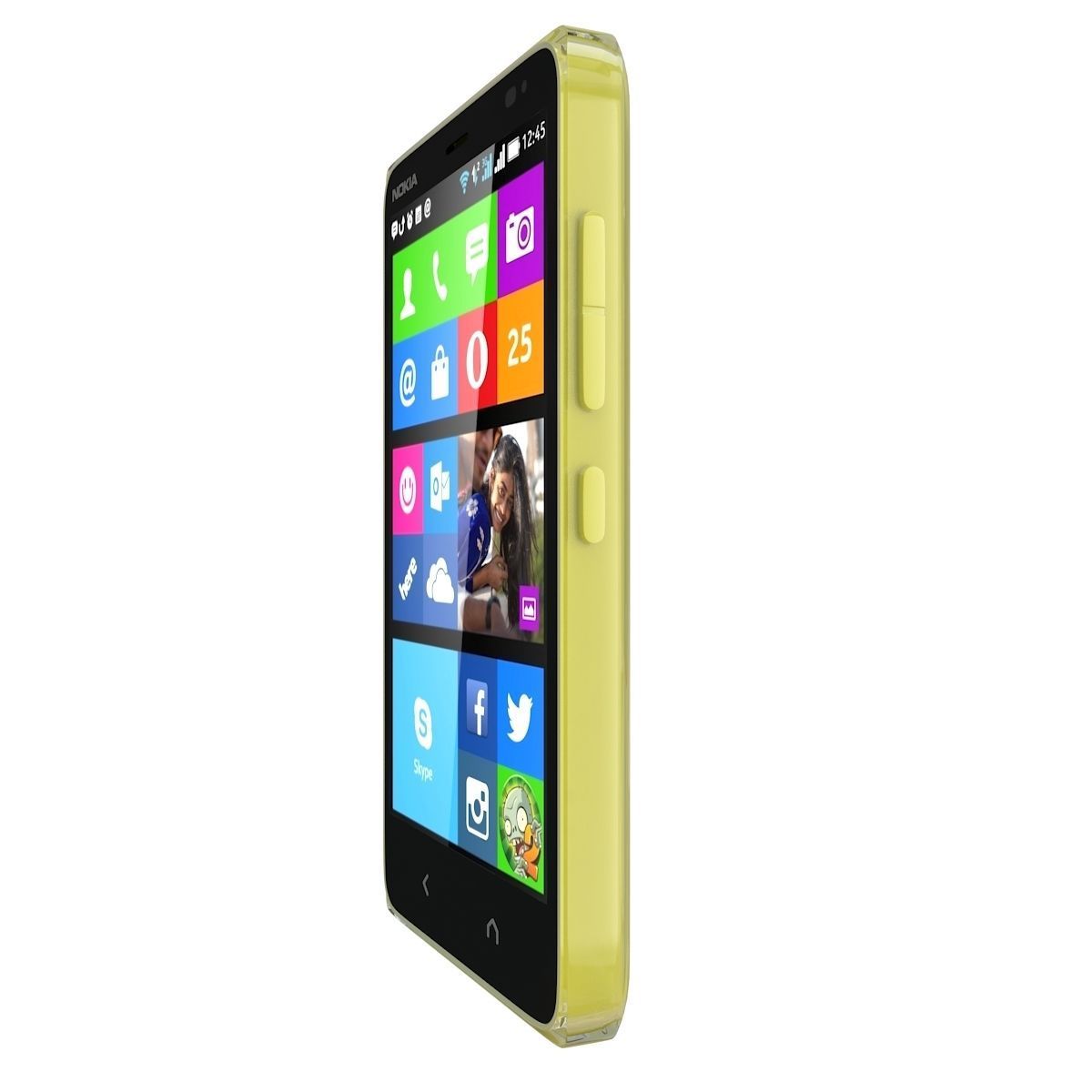 Nokia X2 Dual SIM yellow 3D model_6