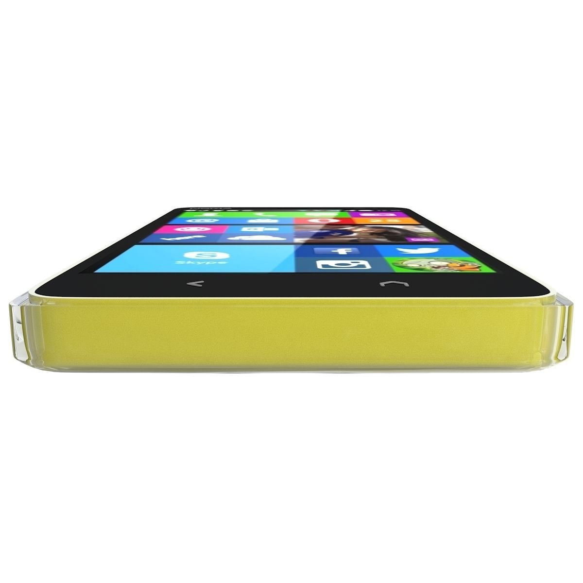 Nokia X2 Dual SIM yellow 3D model_8