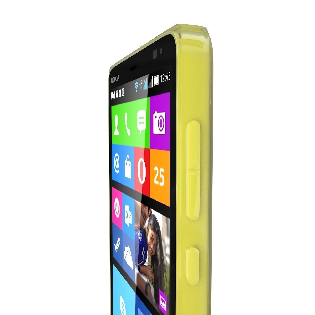 Nokia X2 Dual SIM yellow 3D model_5
