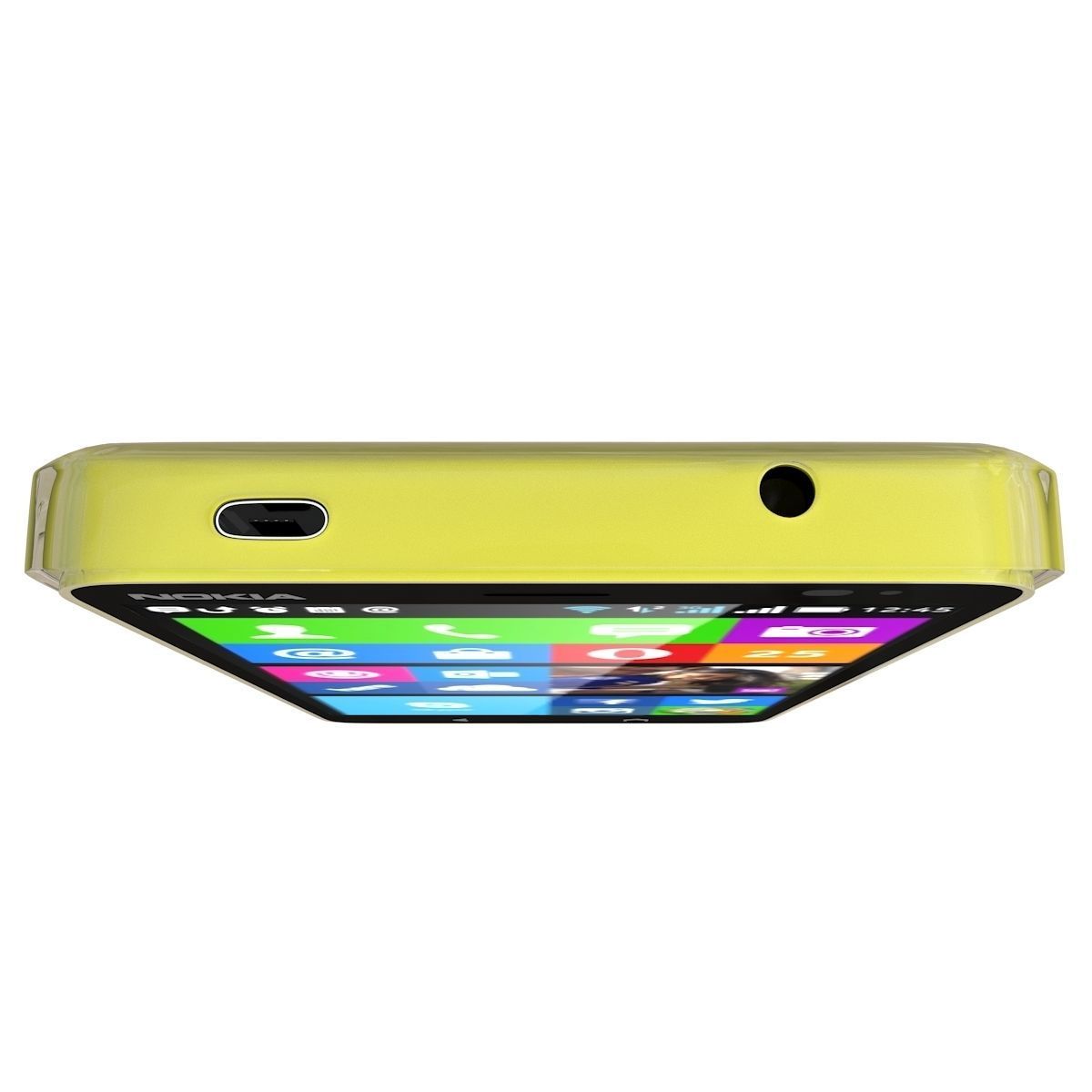 Nokia X2 Dual SIM yellow 3D model_9