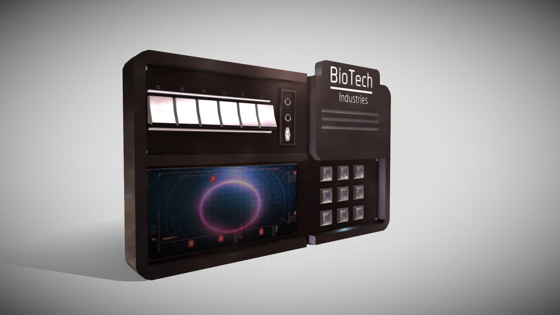 Sci-fi Control Panel Low-poly 3D model_2