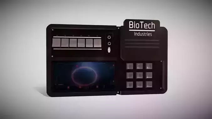 Sci-fi Control Panel Low-poly 3D model