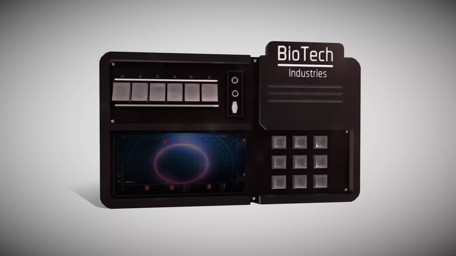 Sci-fi Control Panel Low-poly 3D model_0
