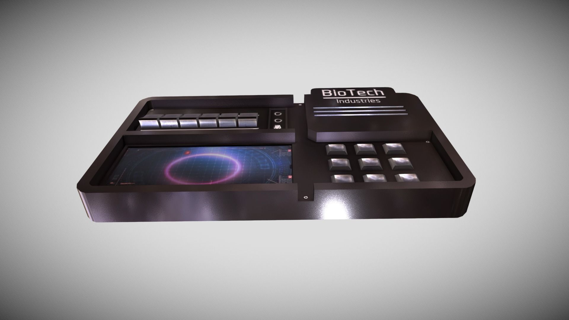 Sci-fi Control Panel Low-poly 3D model_5