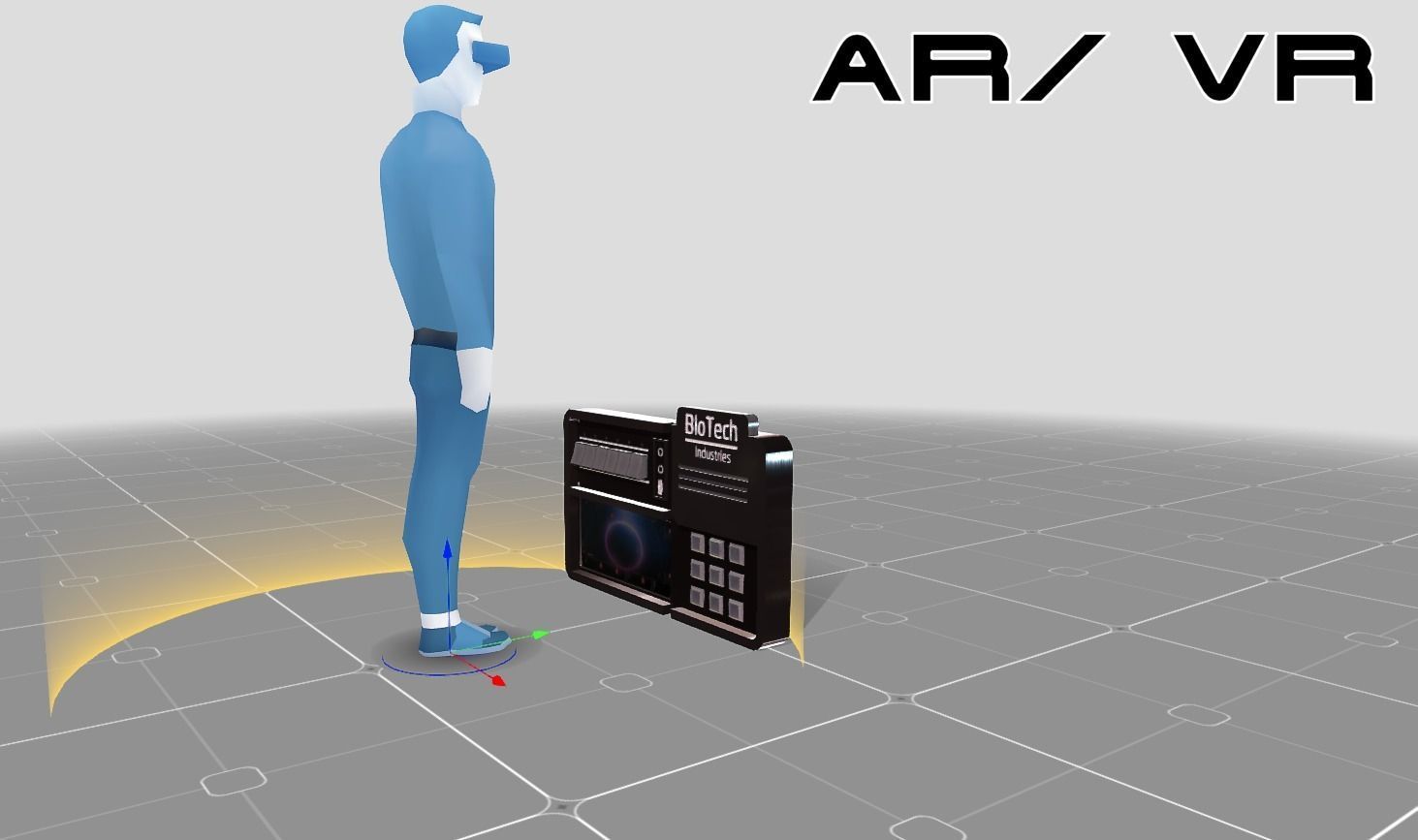 Sci-fi Control Panel Low-poly 3D model_1