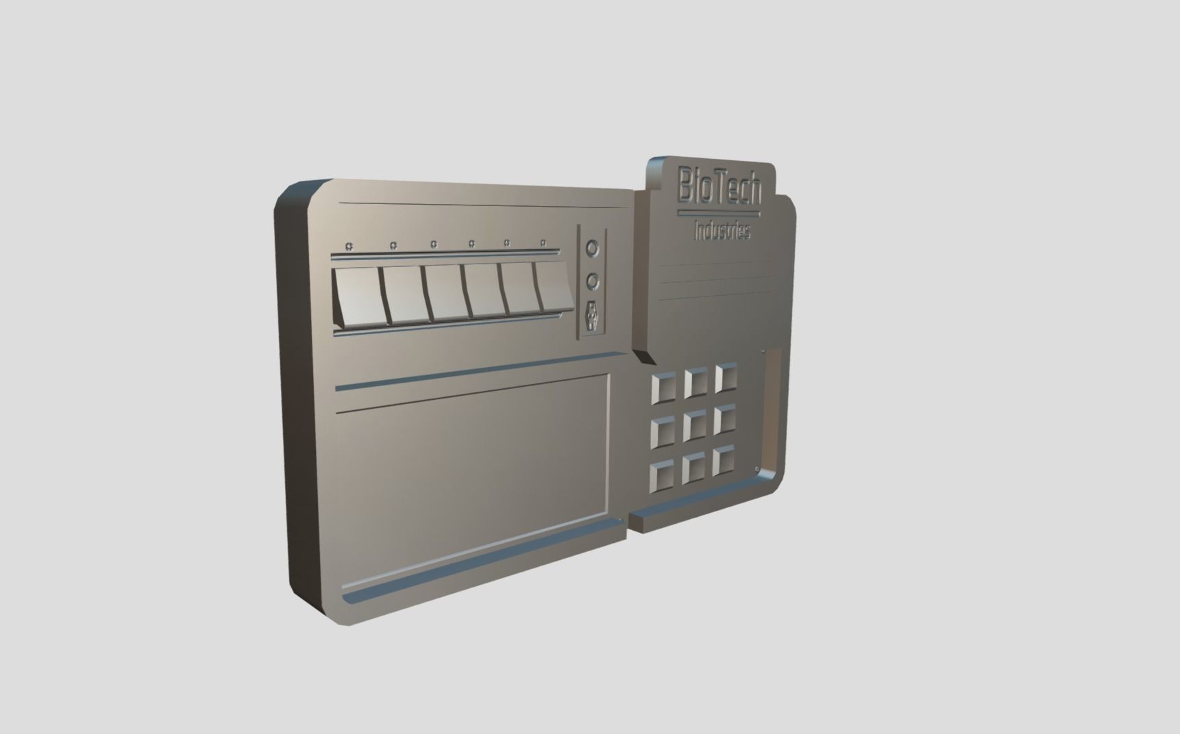 Sci-fi Control Panel Low-poly 3D model_9