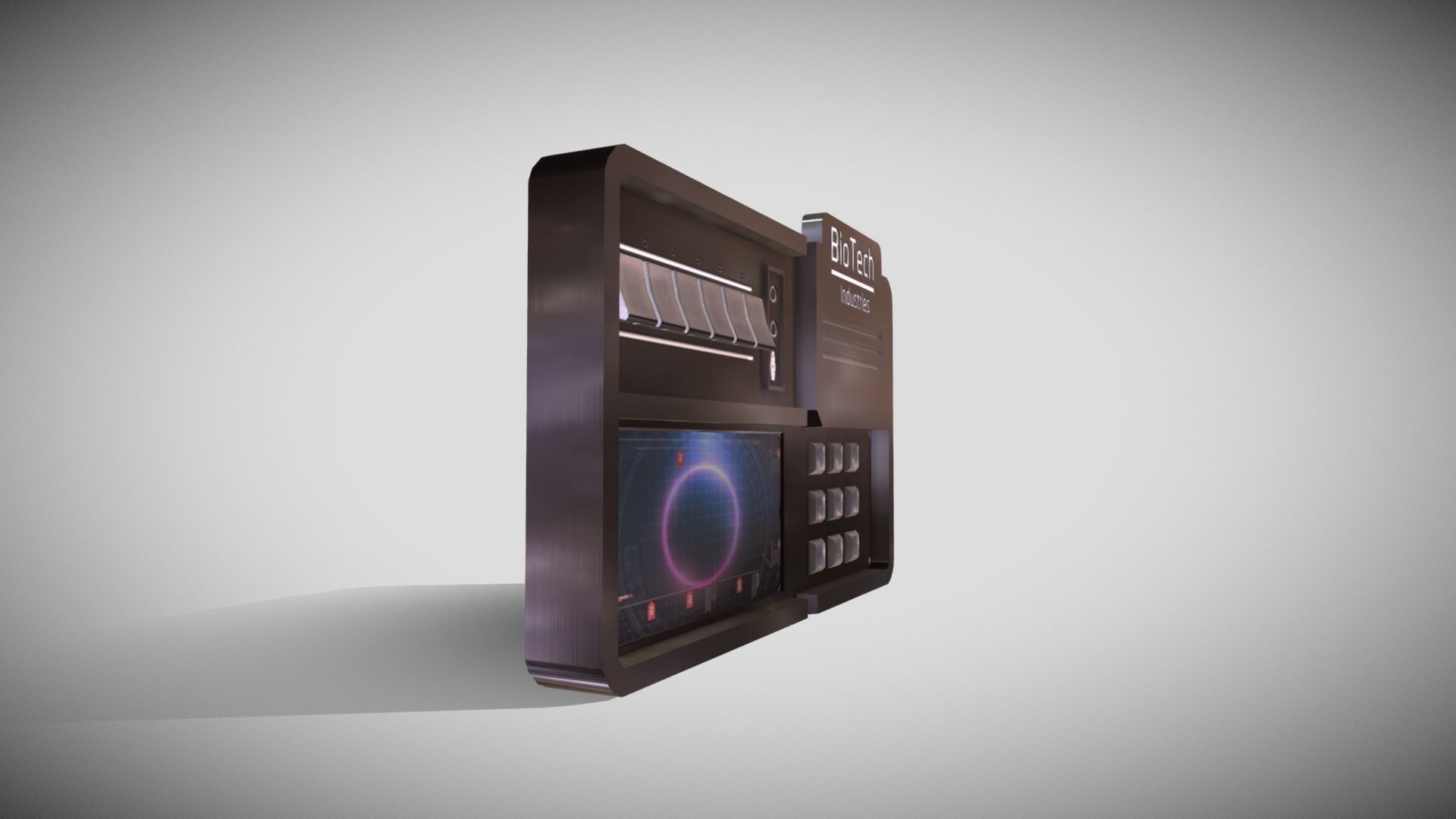 Sci-fi Control Panel Low-poly 3D model_6