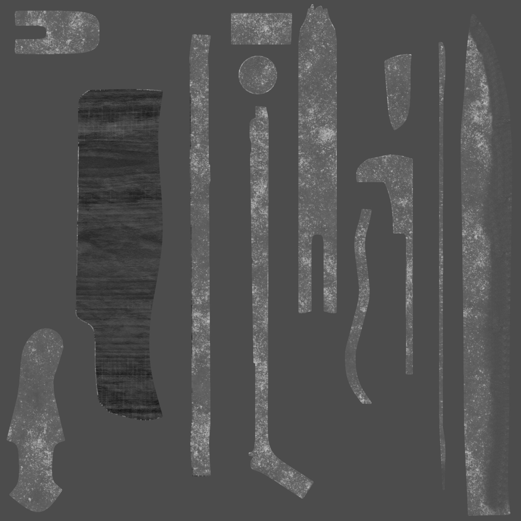 German WW1 bayonet Low-poly 3D model_14