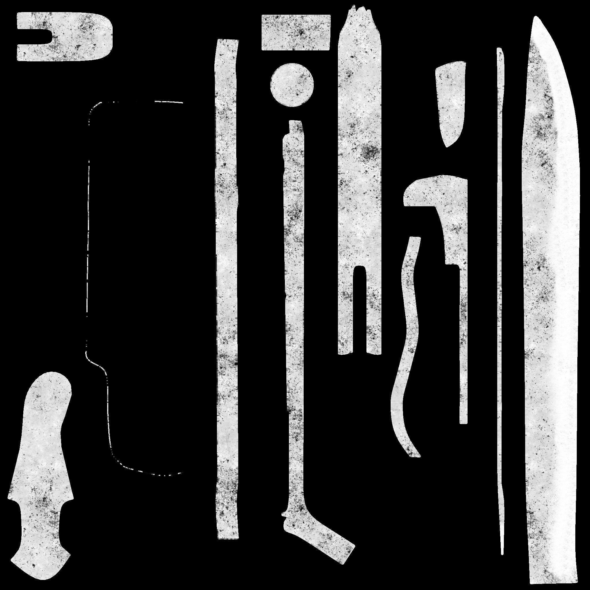 German WW1 bayonet Low-poly 3D model_12