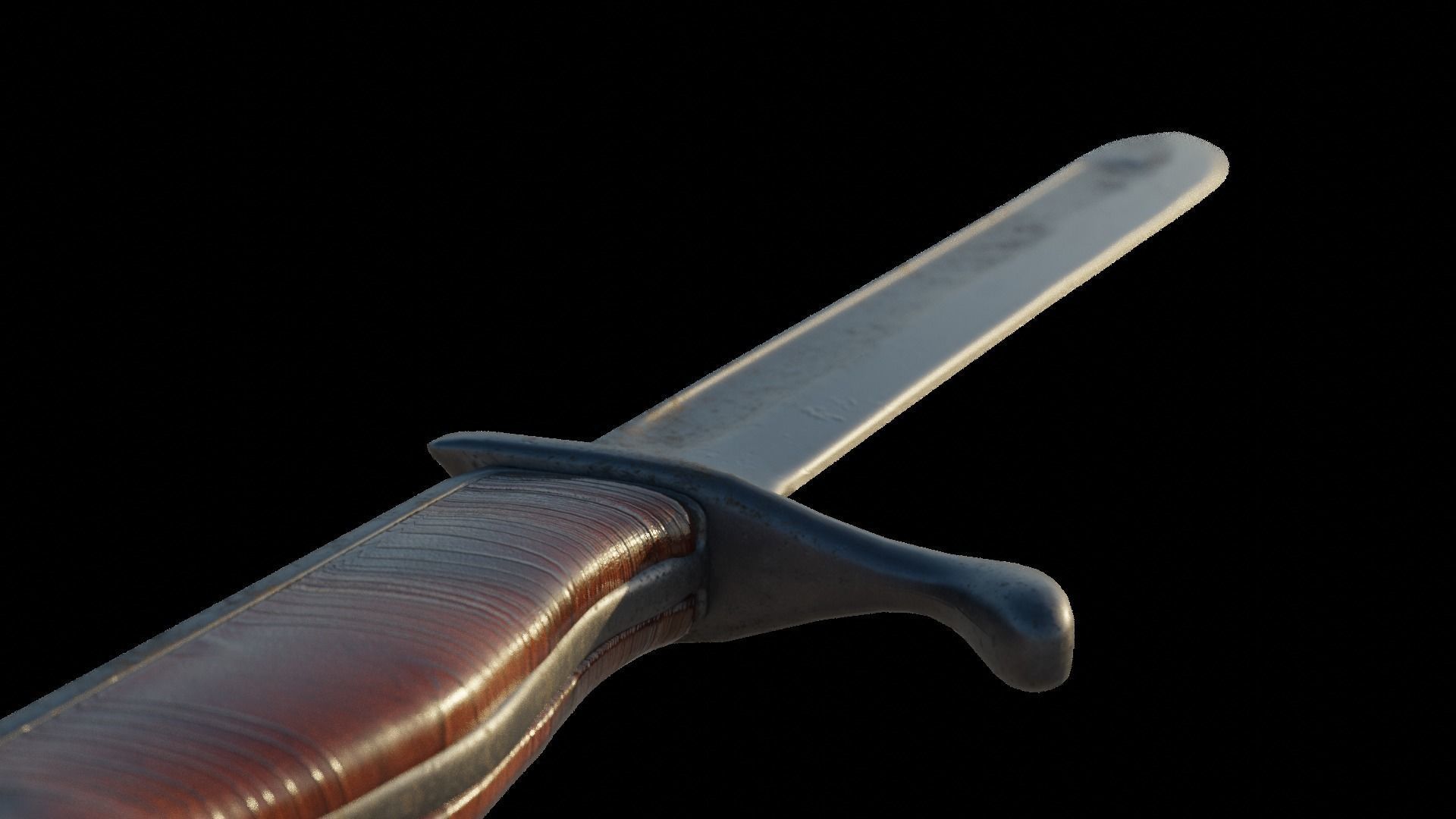 German WW1 bayonet Low-poly 3D model_4