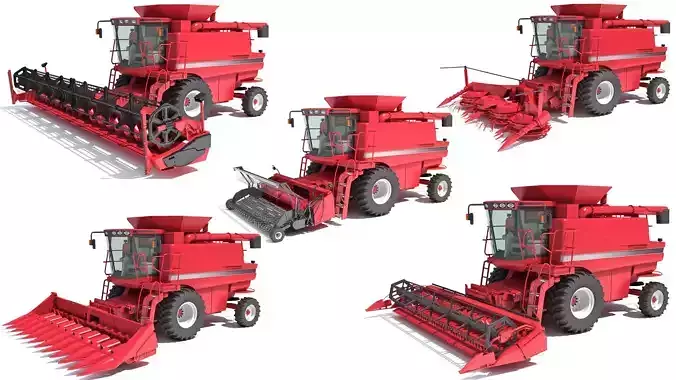 Combine Harvester 3D Models 3D Model Collection