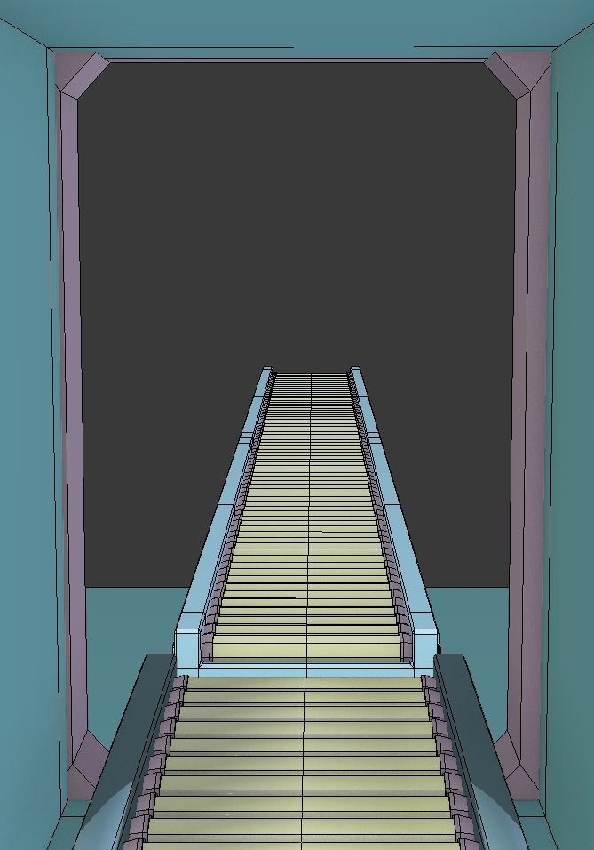 Simple Conveyor Belt Low-poly 3D model_7