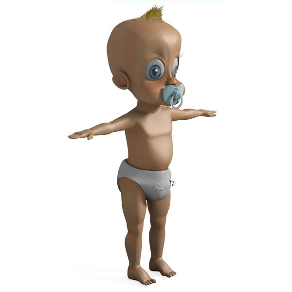 Toon cute baby 3D model_12