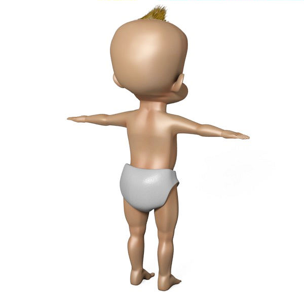 Toon cute baby 3D model_10