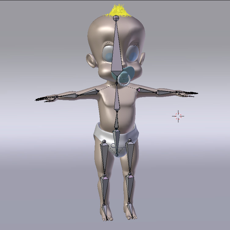 Toon cute baby 3D model_8