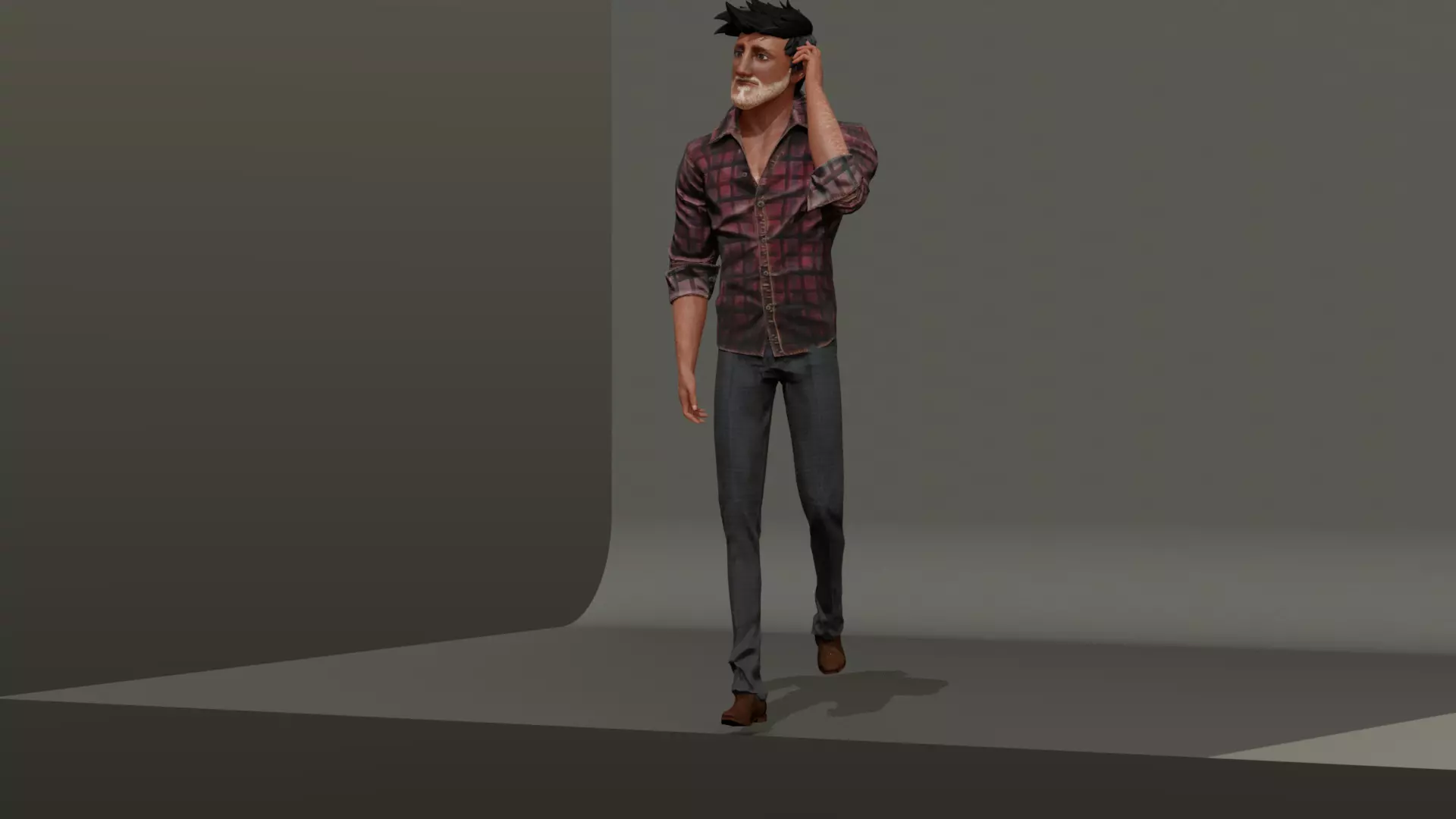 EZRAHIM man in shirt 3D model_0