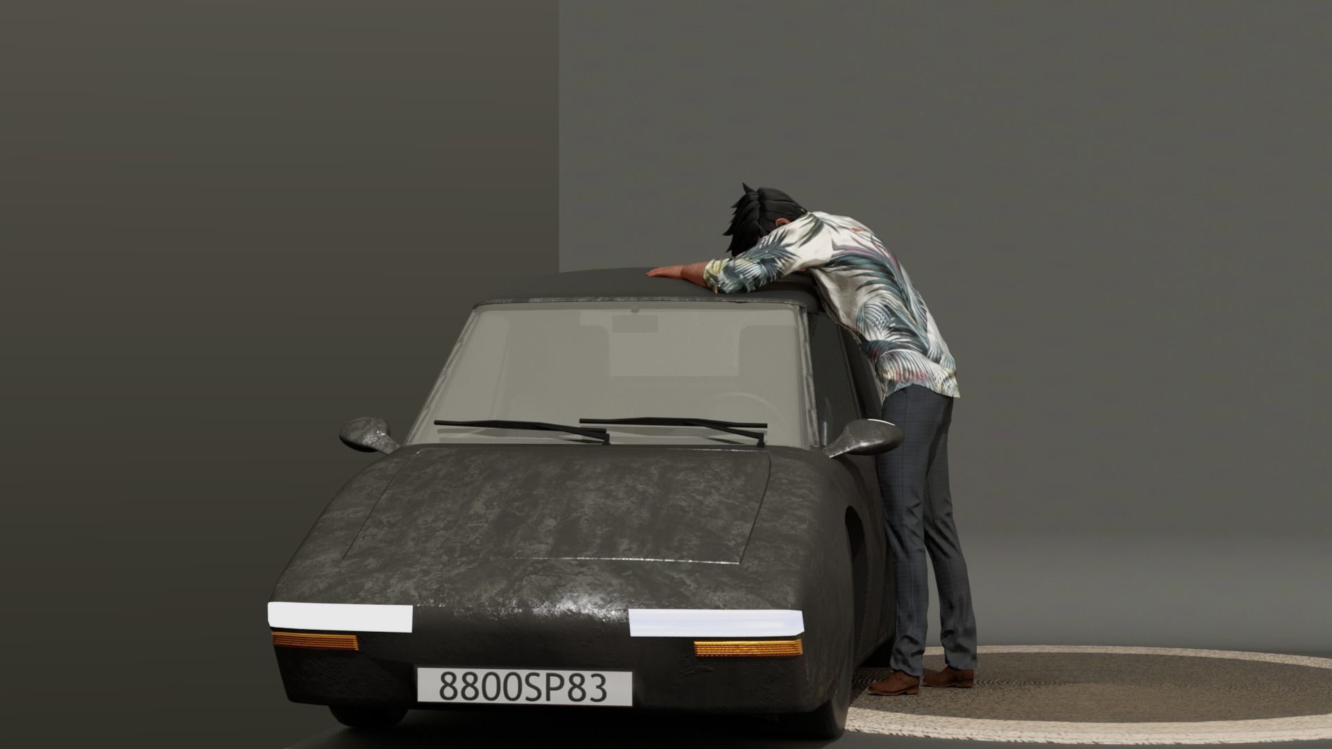 EZRAHIM man in shirt 3D model_2