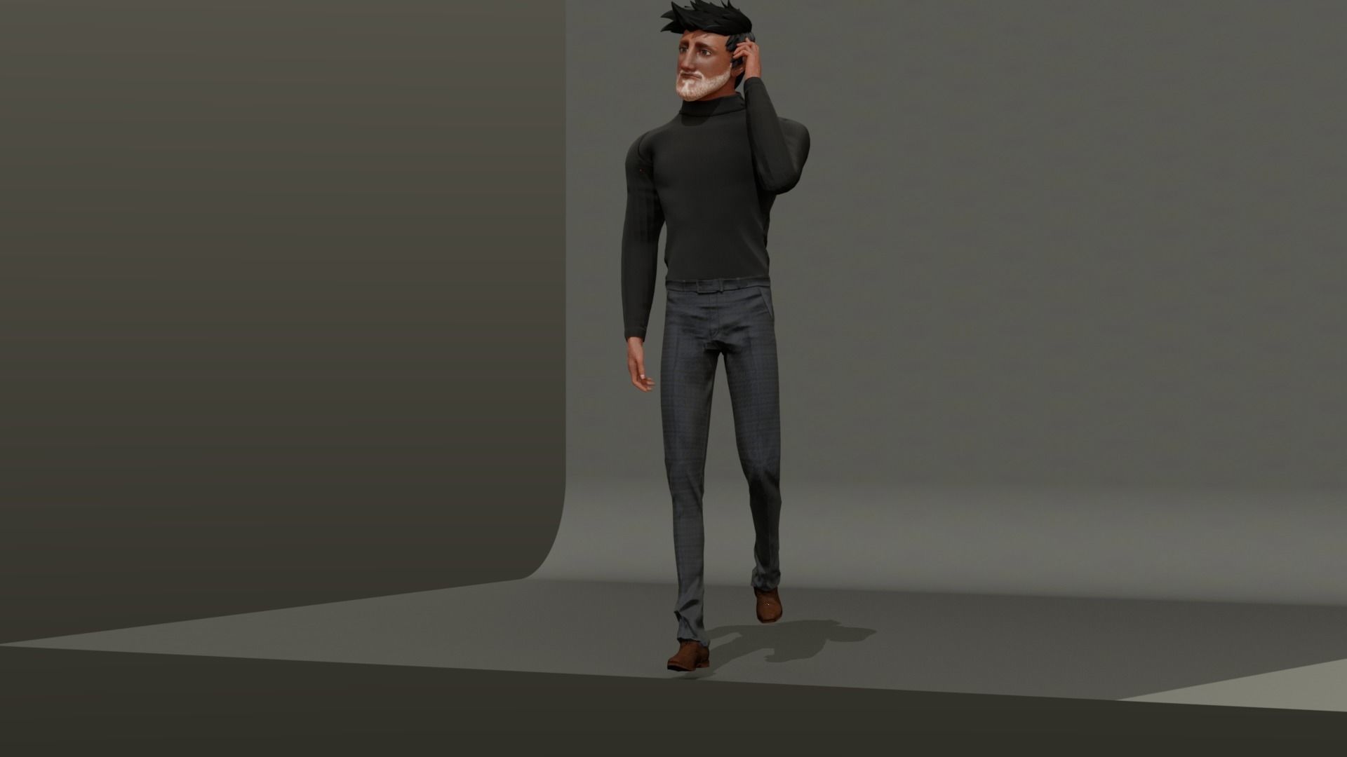 EZRAHIM man in shirt 3D model_1