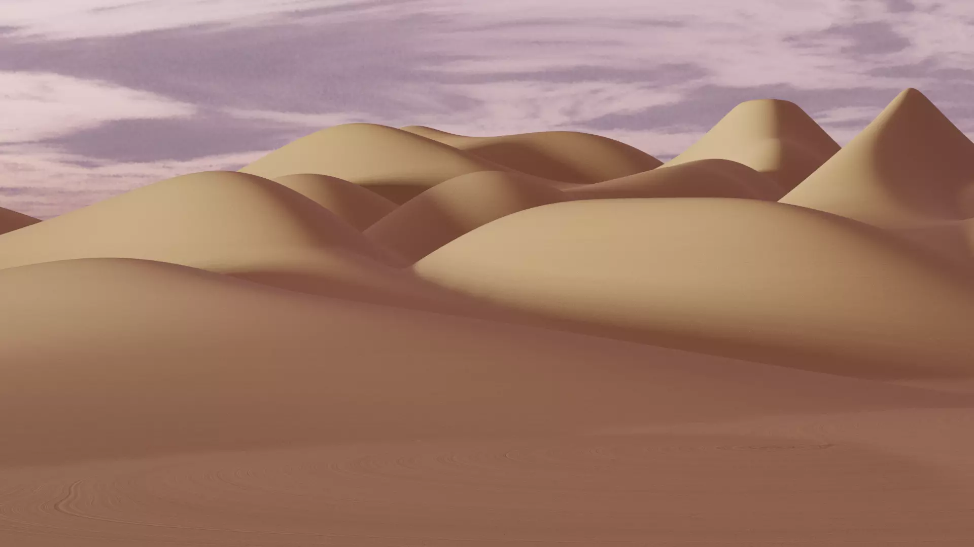 Desert sand dunes in 3D model_0