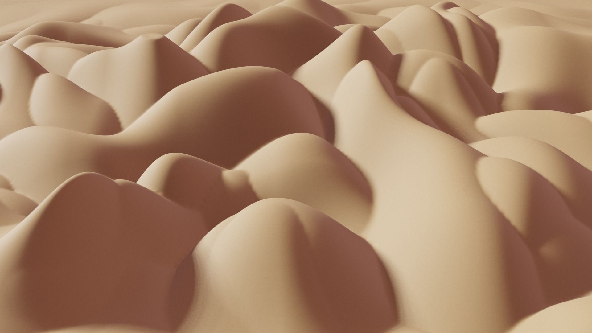 Desert sand dunes in 3D model_4