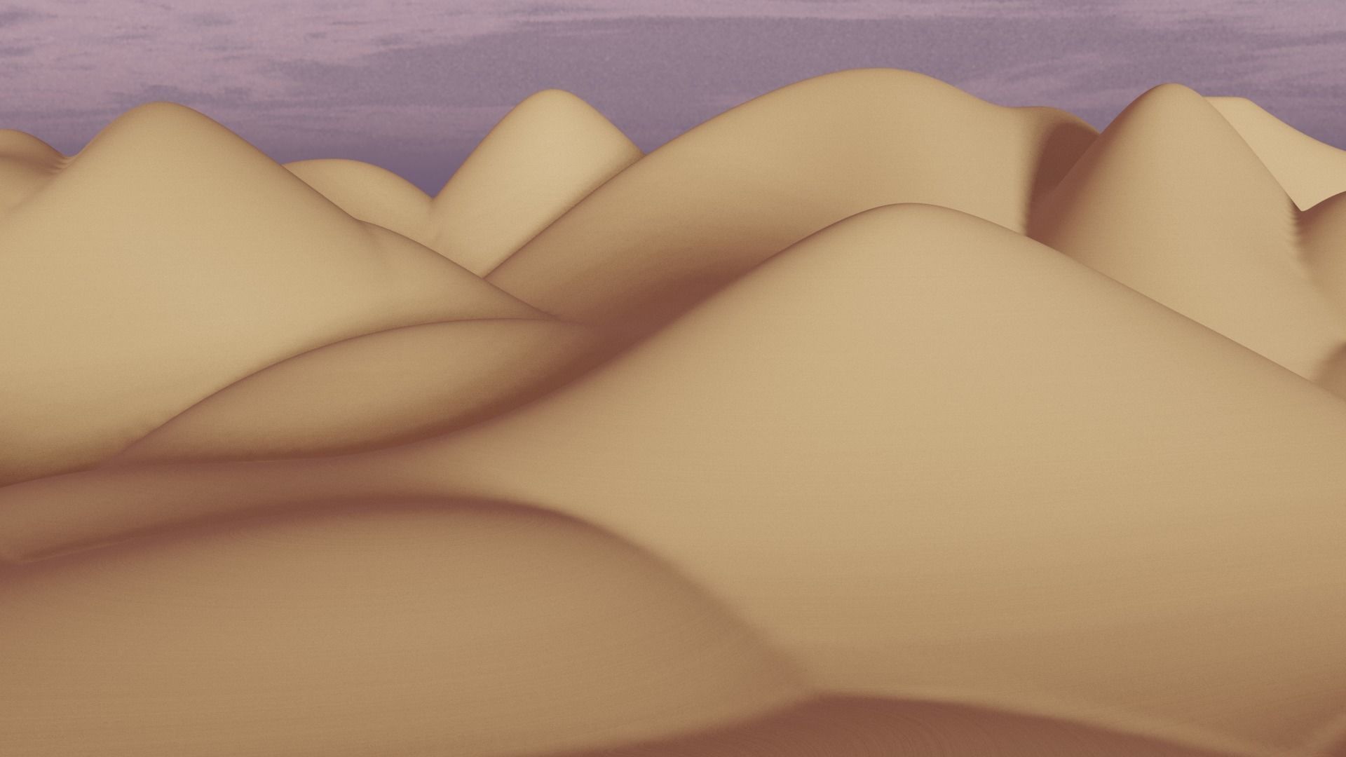 Desert sand dunes in 3D model_3