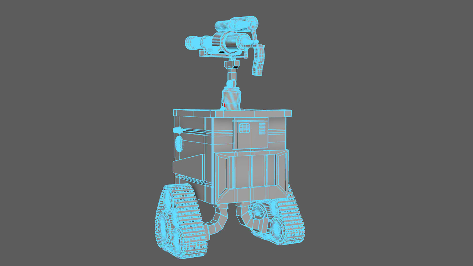 Robot Gun Low-poly 3D model_9