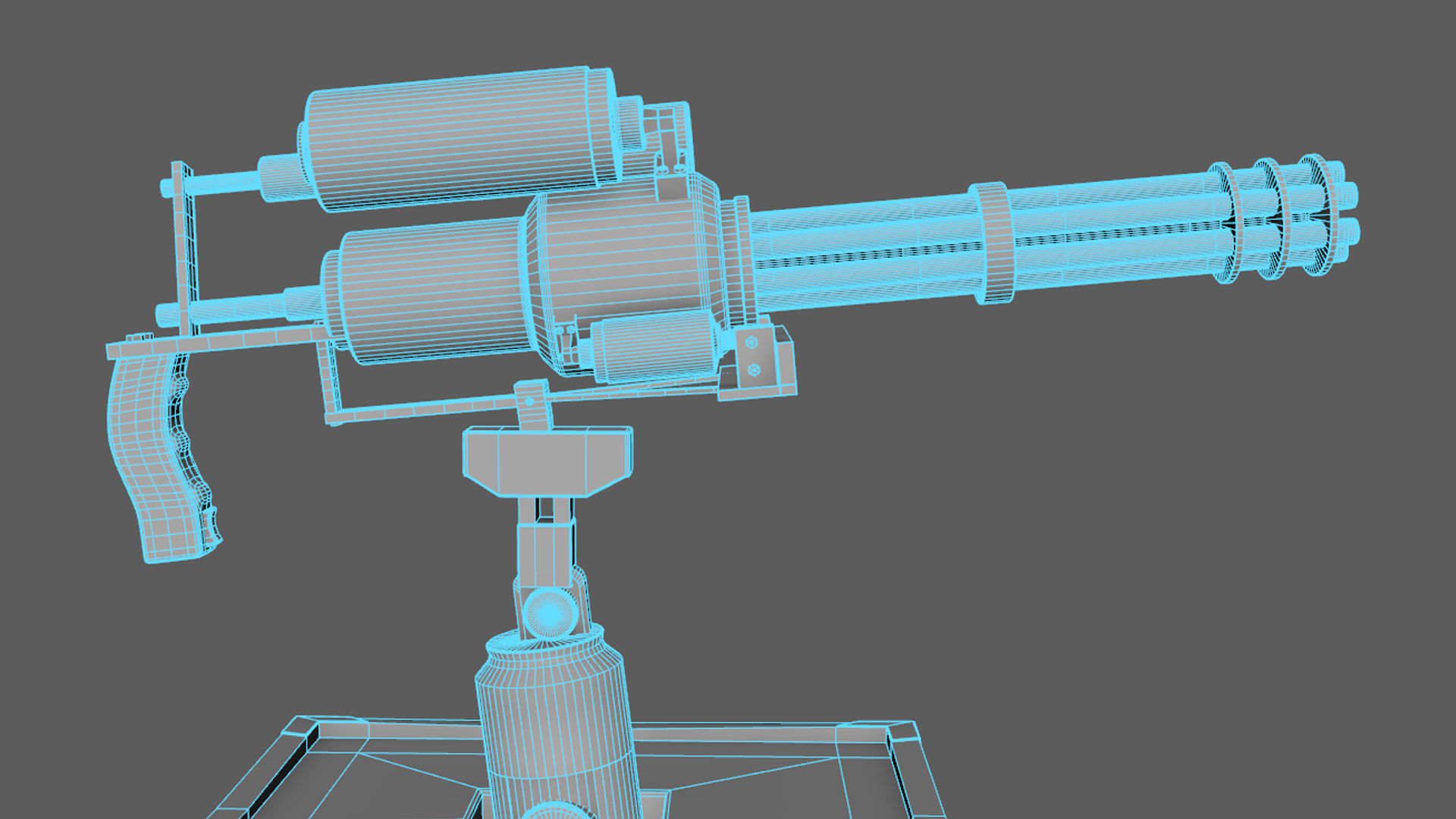 Robot Gun Low-poly 3D model_10