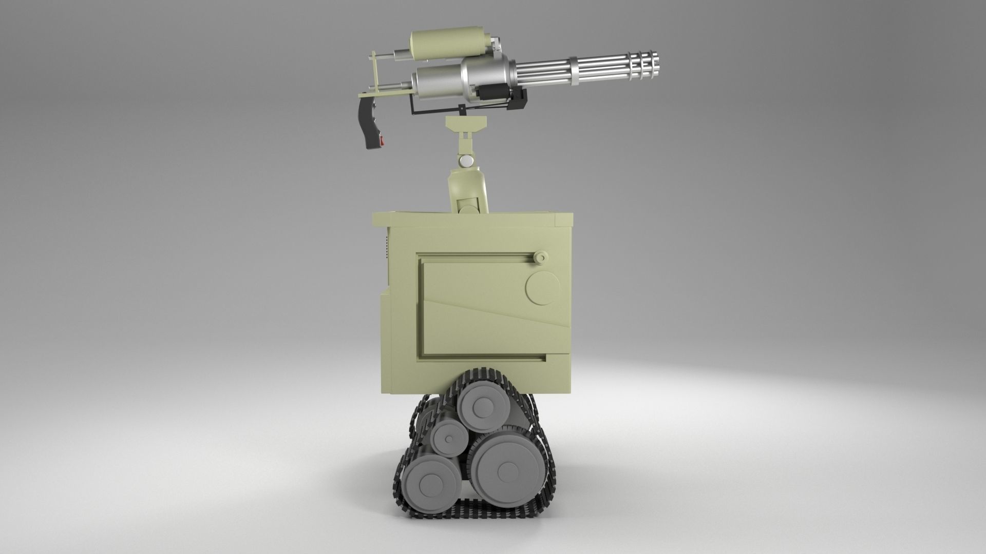 Robot Gun Low-poly 3D model_6