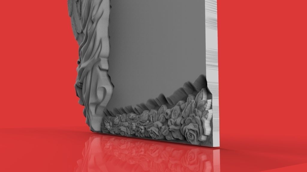 memorial tombstone with  angel 3D print model_3